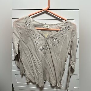 Grey Embroidered Women Top (MB1)